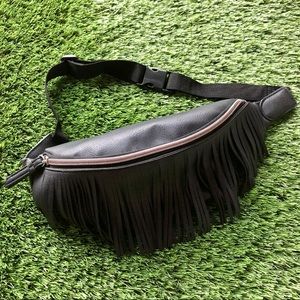 Black Fringe Fanny Pack